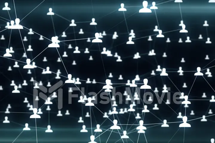 The concept of connections between people in the virtual world, social networks,