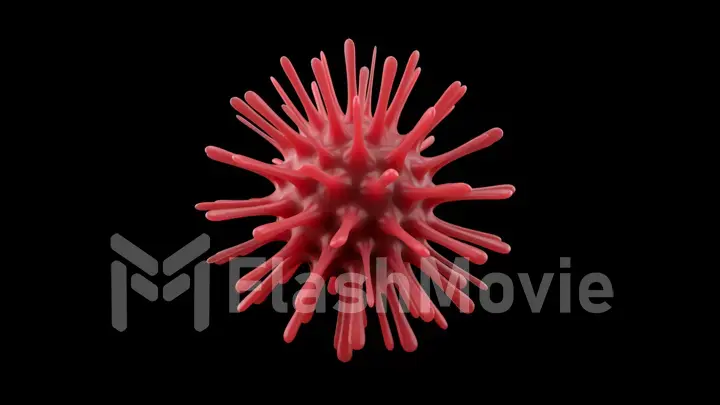 A deadly coronavirus bacterium under a microscope. Pathogen outbreak of bacterium and virus, disease causing microorganisms like the Coronavirus. 3d illustration