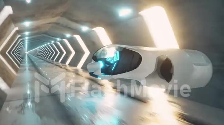 Flying a robot behind the wheel of a futuristic car