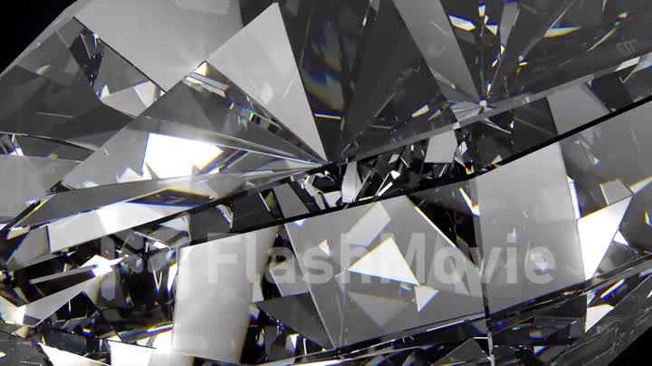 Slowly rotating diamond, beautiful background. 4k, close-up, seamless loop.