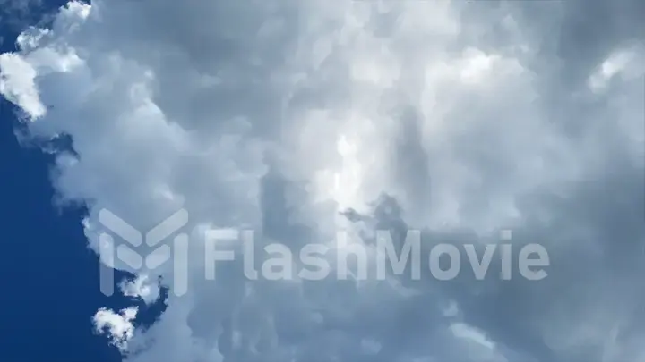 Background of lush clouds and blue sky