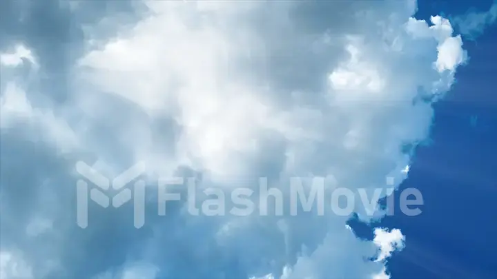 Background of lush clouds and blue sky