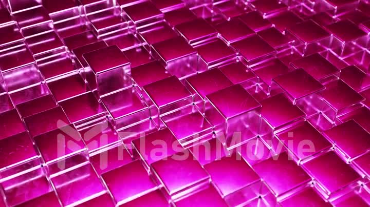 Abstract pink metallic background from cubes