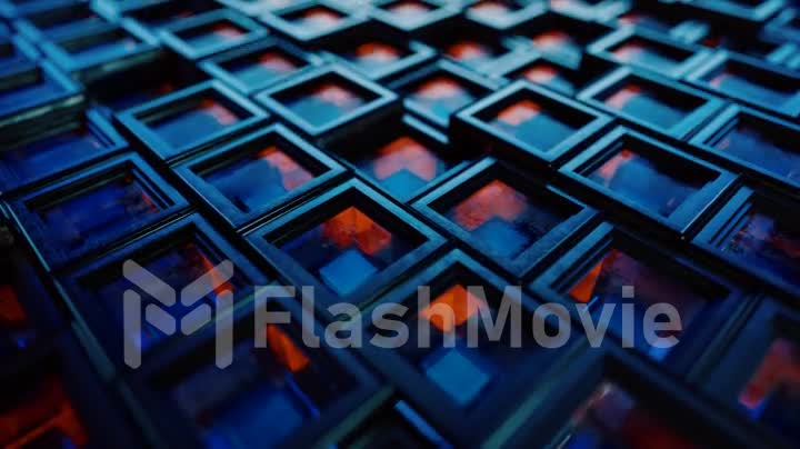 Abstract background from metal cubes