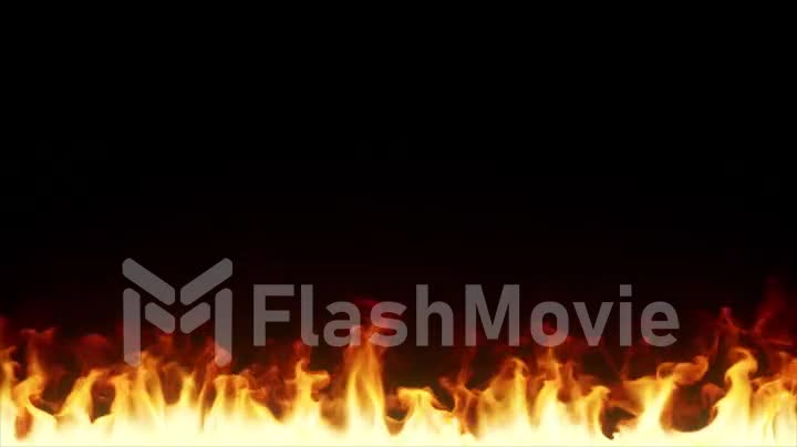 Burning line of fire in slow motion