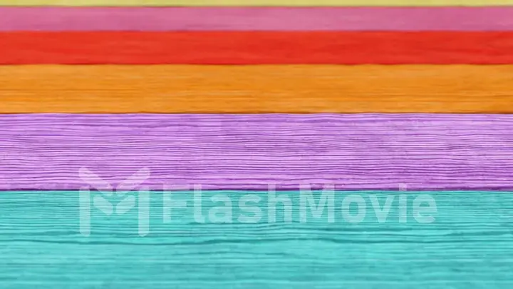 Old wood plank rainbow background with depth of field. 3d illustration