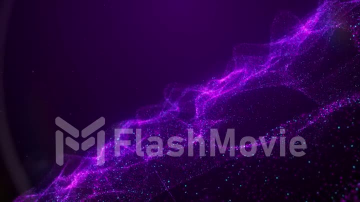 Colorful Action Explosion Particles on Dark Area Background. Isolated Bright Splash Sound Waves. Macro Radial Visual Effect Mix Paint Blast. Abstract 3d Art