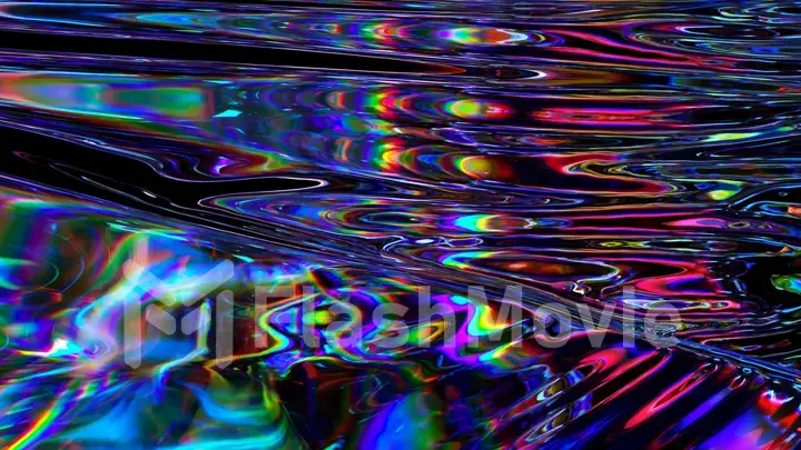 Cheerful colorful liquid animation. Fluid gradients video. Moving random wavy texture. Psychedelic animated abstract curved shapes. Trendy color dynamic. Vivid futuristic design. 3d illustration
