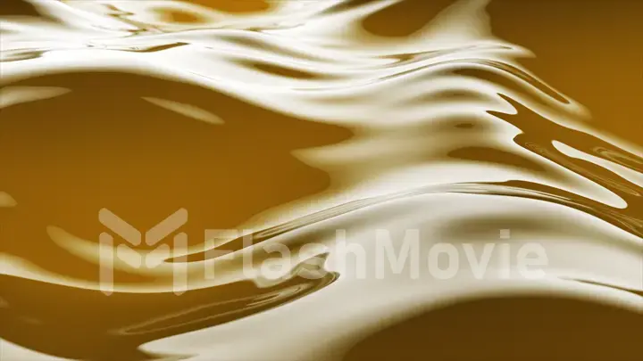 Beautiful red water surface. Abstract background 3d render with waving of waterline. 3d illustration