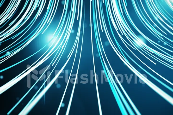 Abstract background with animation moving of lines for fiber optic network 3d illustration.See more color options in my portfolio