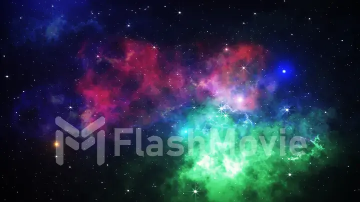 Universe filled with stars, nebula and galaxy 3d illustration