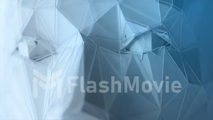 Abstract polygonal human face, artificial intelligence concept 3d illustration