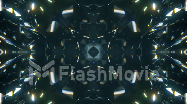 Sparkling abstract rotating diamond macro background