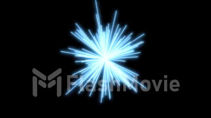 Blue glow explosion energy