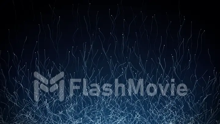 3d illustration abstract background of moving pattern creating particles in chaotic directions