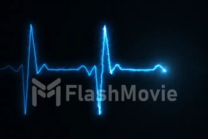 Cardiogram cardiograph oscilloscope screen blue illustration background