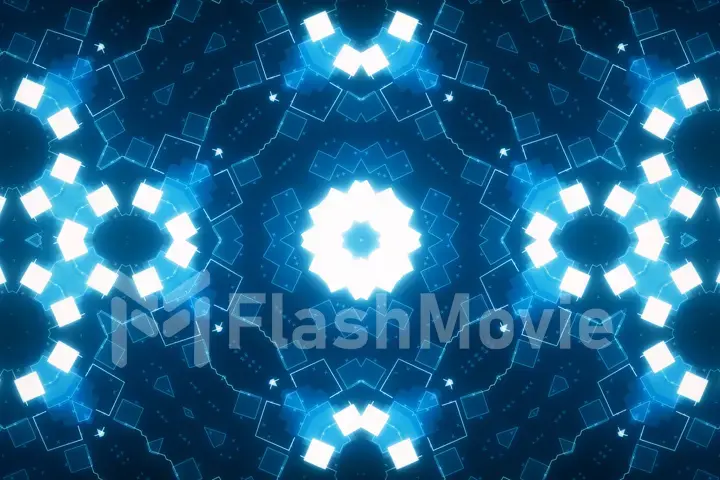 VJ Fractal kaleidoscope background, Background motion with fractal design 3d illustration