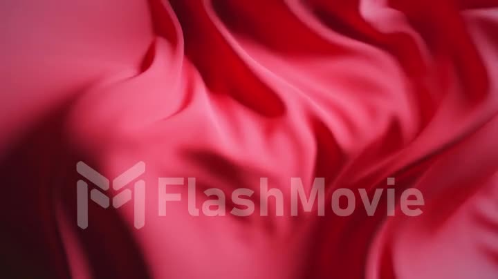 Red wave fabric surface