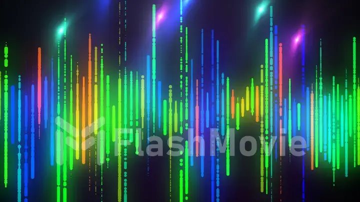 Sound waves colorful light audio signal design.