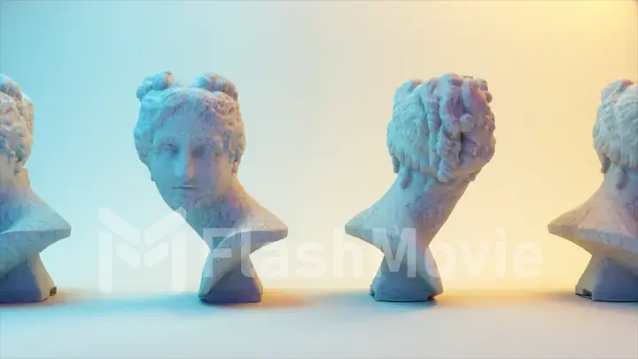 Glitch of Venus head on light background. 3d illustration