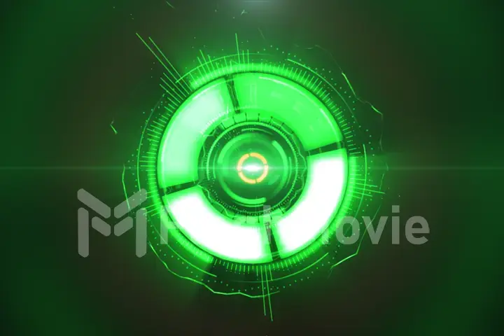 Fast changing futuristic HUD display elements