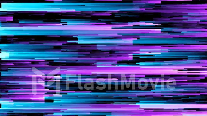 Abstract 3d illustration of pixel sorting pattern glitch effect. Use in music video, transitions, broadcast, Fluorescent ultraviolet light Blue pink spectrum