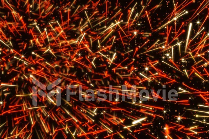 Abstract background with blurred sparks of lights 3d illustration