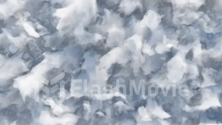 Abstract background of deforming cartoon clouds. 3d illustration