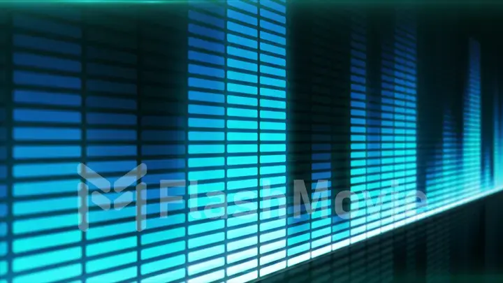 Sound wave. 3d Illustration of a blue music equalizer.