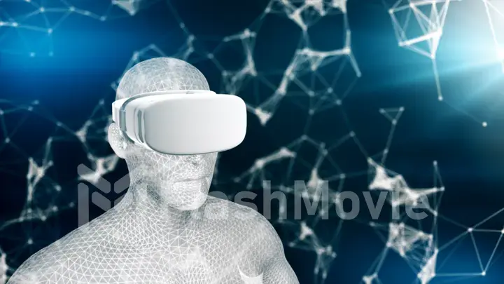 Digital virtual reality on the human hologram,3d illustration