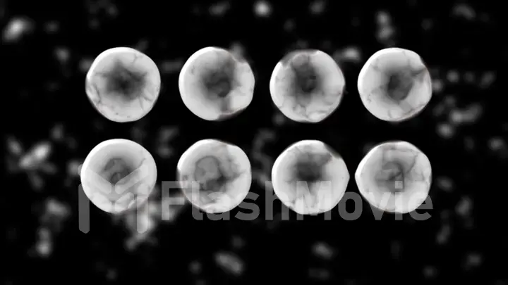 The division of the molecules of the virus in the body Illustration