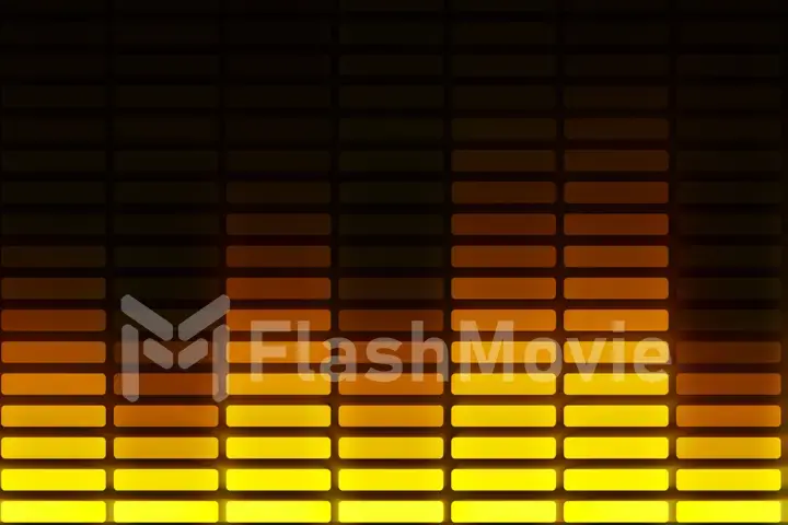 Audio equalizer bars moving. Music control levels.Orange.More color options in my portfolio. 3d illustration