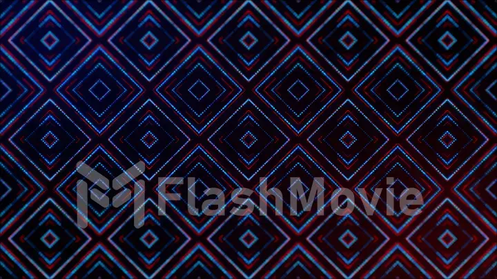 Light Blue, Red red banner with set of circles, dots. Donuts Background. Creative Design Template. Technological halftone illustration.