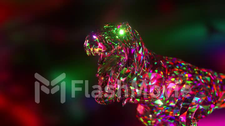 Blue red glowing neon lines abstract tech futuristic motion background. Seamless looping 3d animation Ultra HD 4K