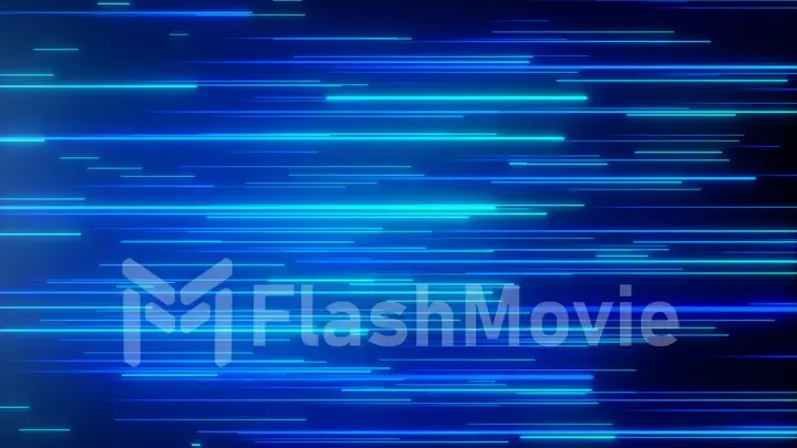 Abstract directional neon lines geometric background. Data flow. Optical fiber. Explosion star. 3d illustrationmotion effect. Blue modern light spectrum, fluorescent ultraviolet light.