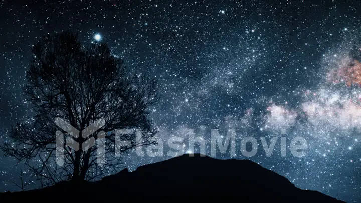 A time lapse of a starry night 3d illustration. Elements of this image furnished by NASA