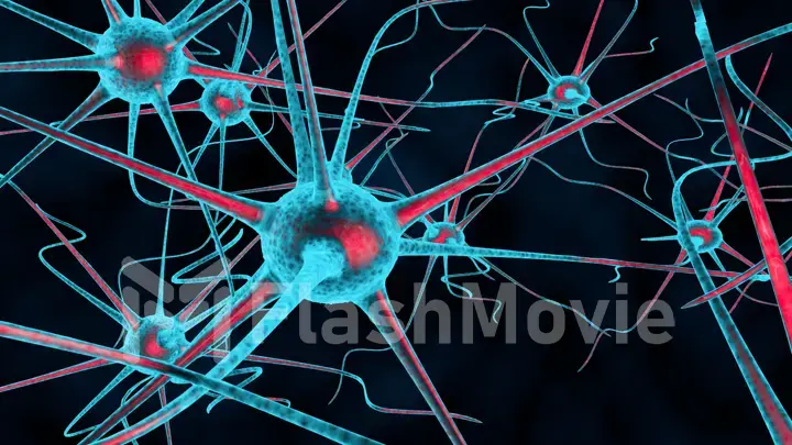 3d illustration of a sore nerve in the body sci-fi