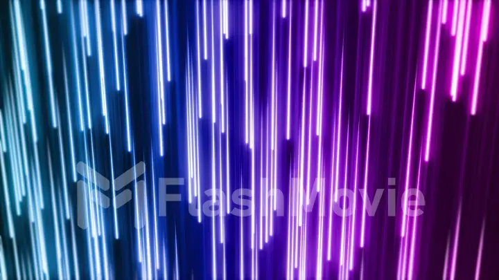 3d illustration retro colorful background of neon rays