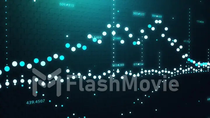 Futuristic heads up display blue green abstract interface