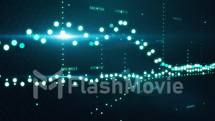 Futuristic heads up display blue green abstract interface