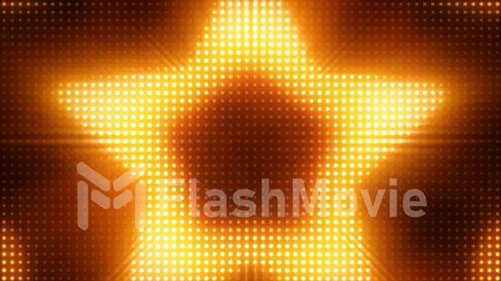 Bright Blinking Lights Board Star 3d illustration Background