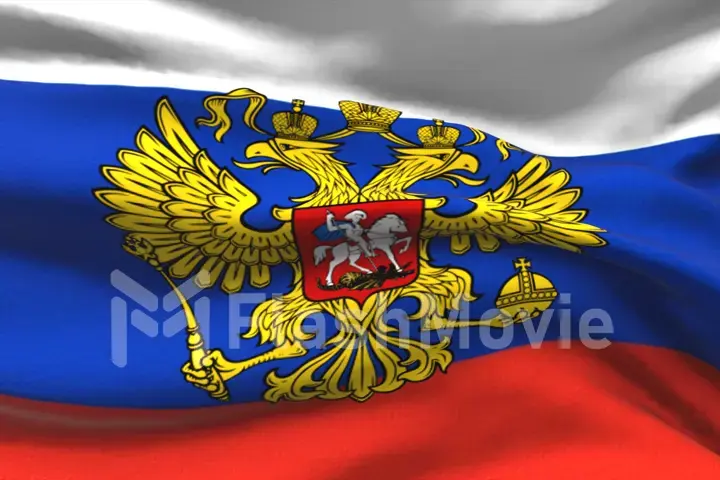 3d illustration of the Russian flag waving in the wind