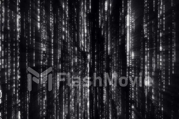 Abstract background of binary code 3d illustration