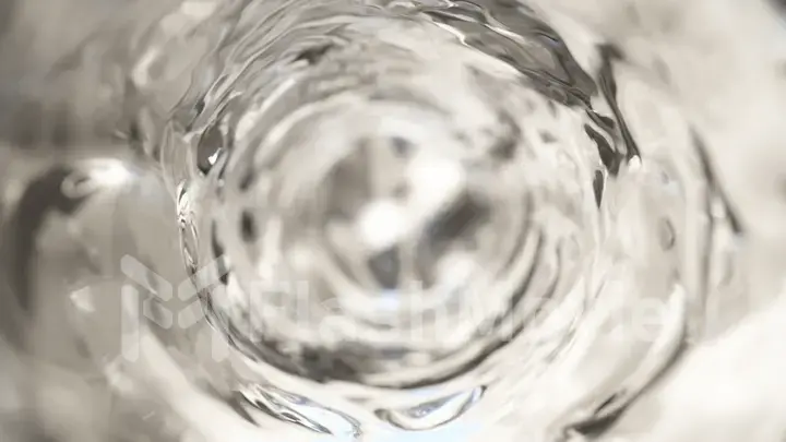 Water moves in a glass in slow motion. Abstract water background. 3d illustration