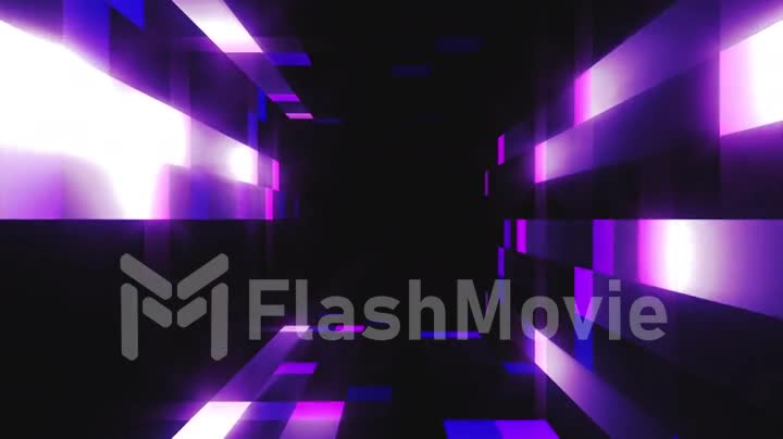 Seamless 3d flight animation in a bright blinking tunnel footage for your event, concert, title, presentation, site, DVD, music videos, video art, holiday show, party.