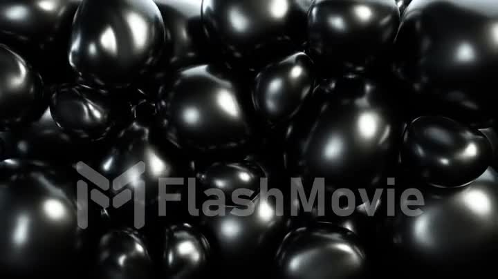 Abstract black squishy balls