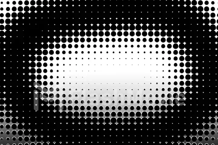 Abstract black and white halftone copy space