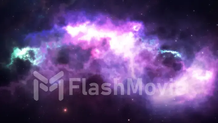 Beautiful space, glowing stars and nebulae, galaxies