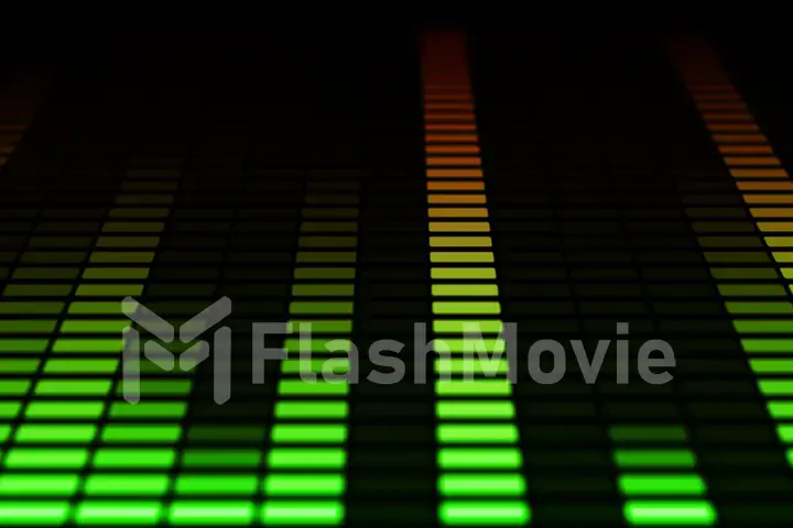Audio equalizer bars moving. Music control levelsColorful.More color options in my portfolio. 3d illustration
