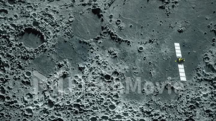 Textured surface of the moon in motion close-up